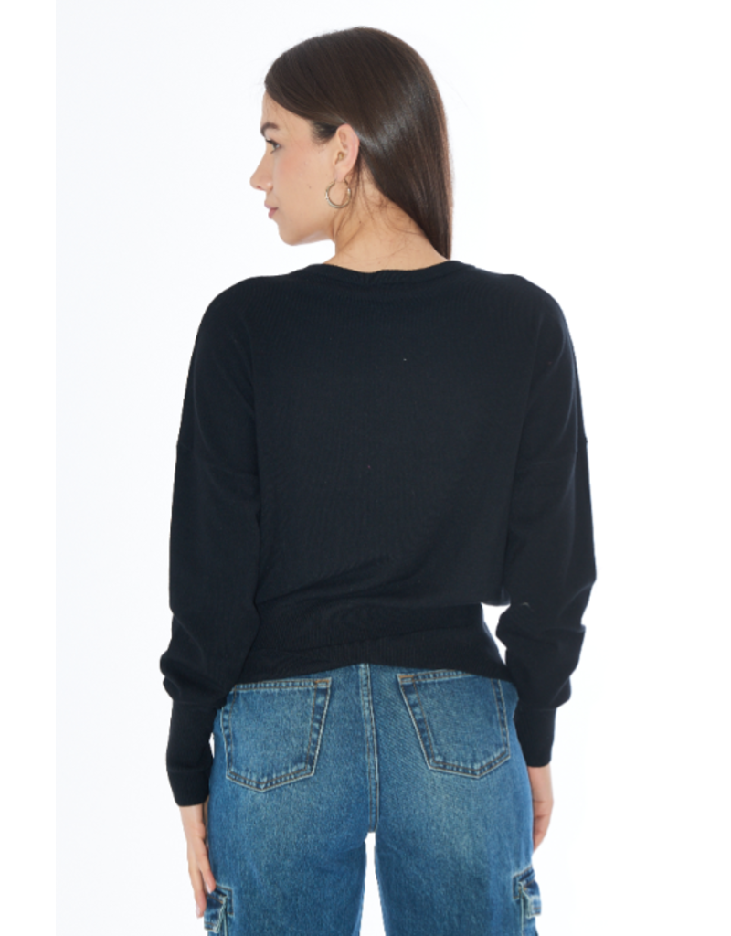 YES-ZEE M051 MAGLIA DONNA -NERO