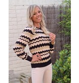 Smashed Lemon 24614 SWEATER - SAND/BLACK