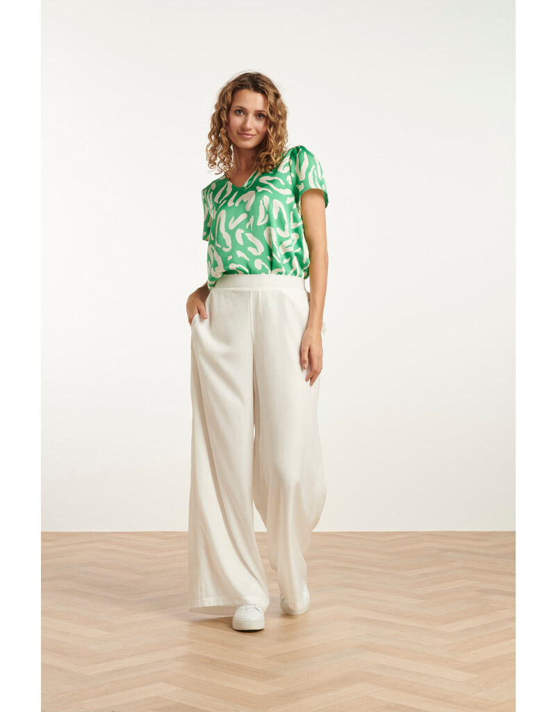 Smashed Lemon 25083 BLOUSE-GREEN/WHITE