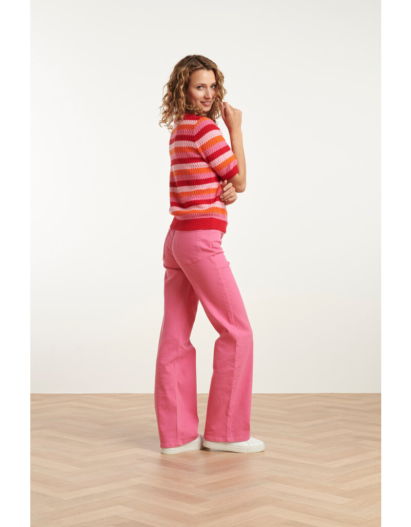 Smashed Lemon 25110 KNIT TOP-RED/MULTICOLOUR