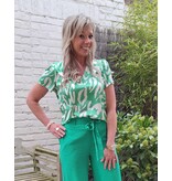 Smashed Lemon 25083 BLOUSE-GREEN/WHITE