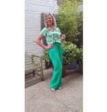 Smashed Lemon 25083 BLOUSE-GREEN/WHITE