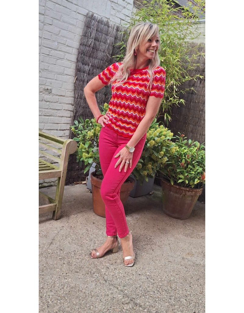 Smashed Lemon 25097 KNIT TOP-MULTICOLOR