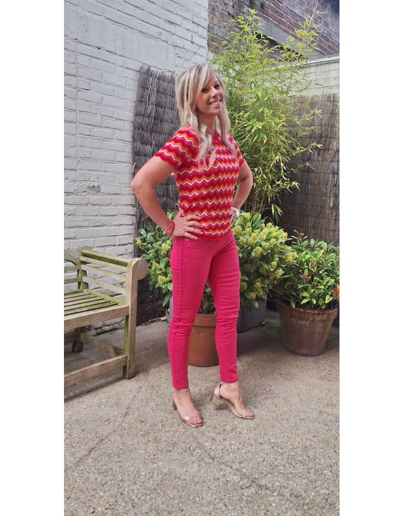 Smashed Lemon 25097 KNIT TOP-MULTICOLOR