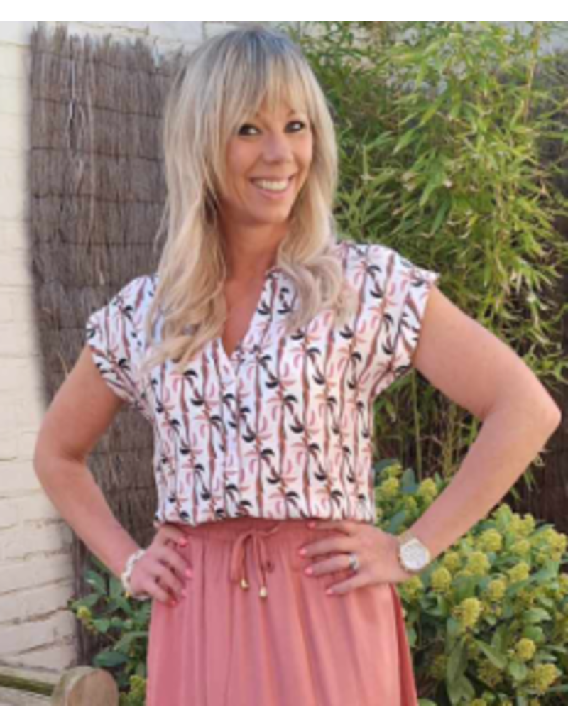 Smashed Lemon 25060 BLOUSE - SAND/MULTICOLOR
