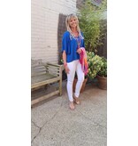 ARTIGLI BL002336 BLUSA MANICHE VOLANT - ROYAL