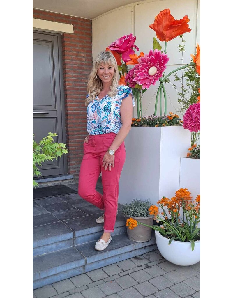 C'est Beau la Vie! 65CB2PS804 JOHANNA PANTALON - CERISE