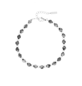OOZOO BRACELET STONES SB-1024 - ZILVER
