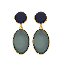 Les Cordes KIRANA OORBELLEN BLAUW