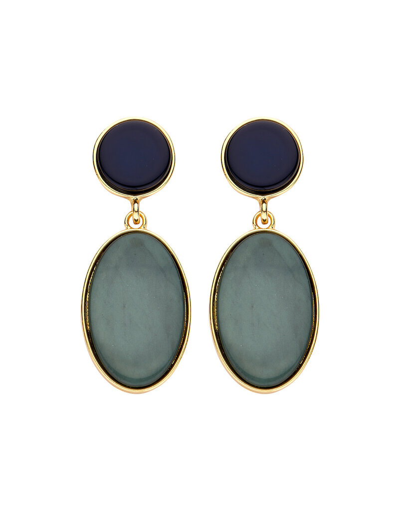 Les Cordes KIRANA OORBELLEN BLAUW