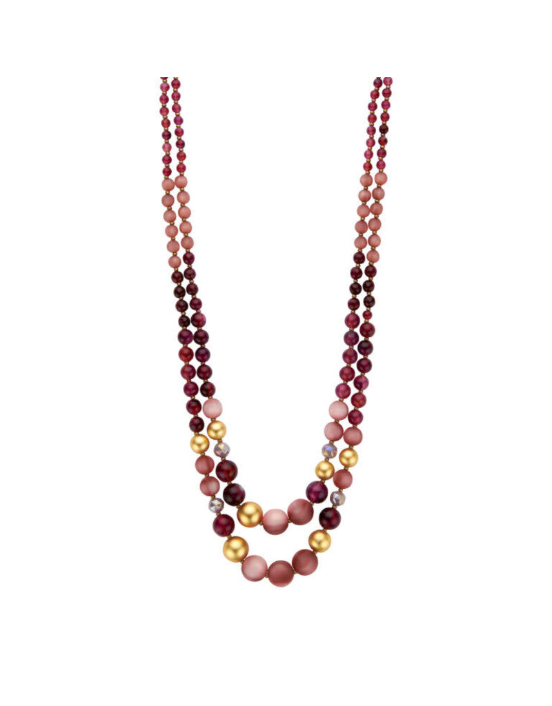Les Cordes PAN87LANG COLLIER AUBERGINE