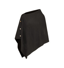 Les Cordes LCPONCHO2 PONCHO ZWART