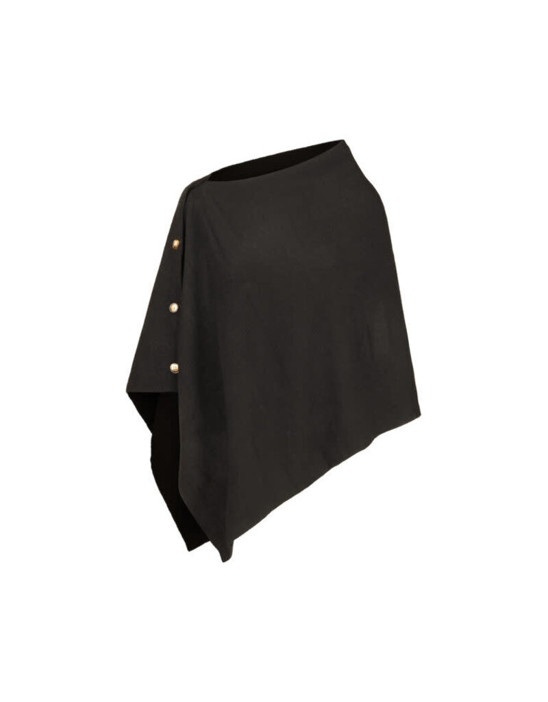 Les Cordes LCPONCHO2 PONCHO ZWART