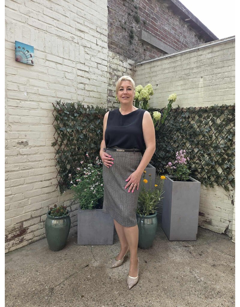 ARTIGLI ACGO002990-GONNA SPIAGATA-NERO/AVORIO