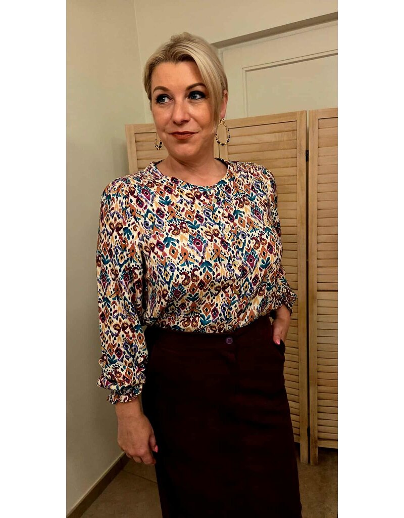 C'est Beau la Vie! 66CB2CH604-BLOUSE-ECRU