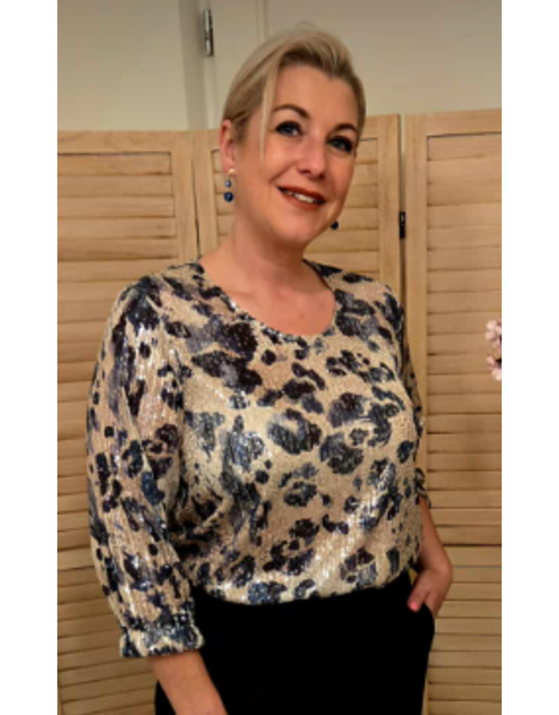 Green Ice QEELY-BLOUSE-BLUE