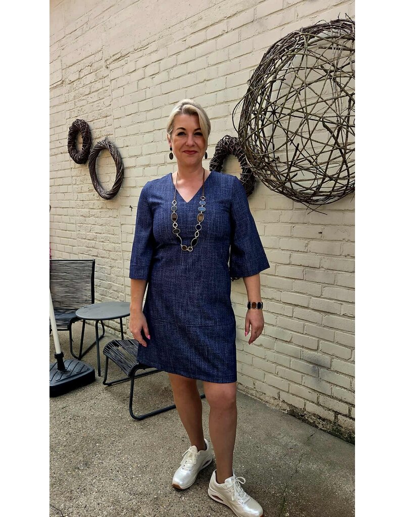 JUST WOMAN BY MATTEO CARLINO B514 DRESS BLUE