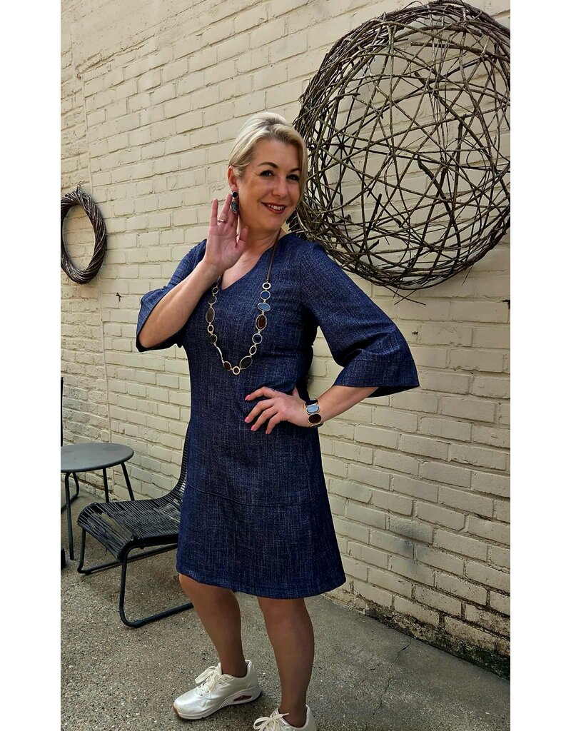 JUST WOMAN BY MATTEO CARLINO B514 DRESS BLUE