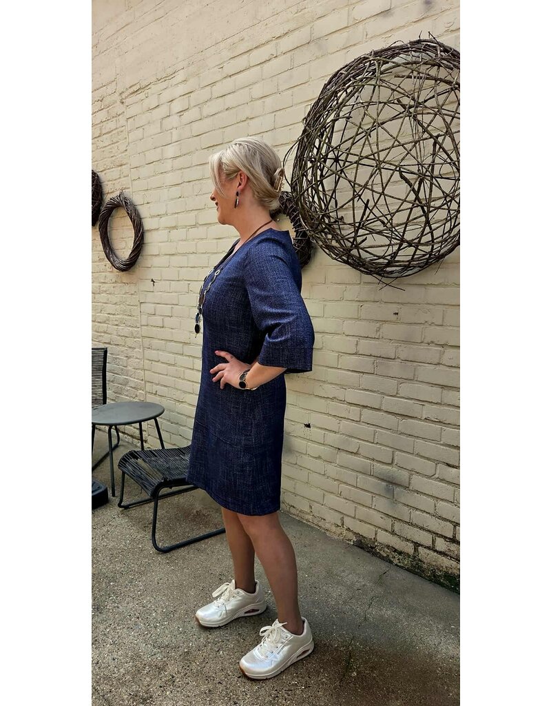 JUST WOMAN BY MATTEO CARLINO B514 DRESS BLUE