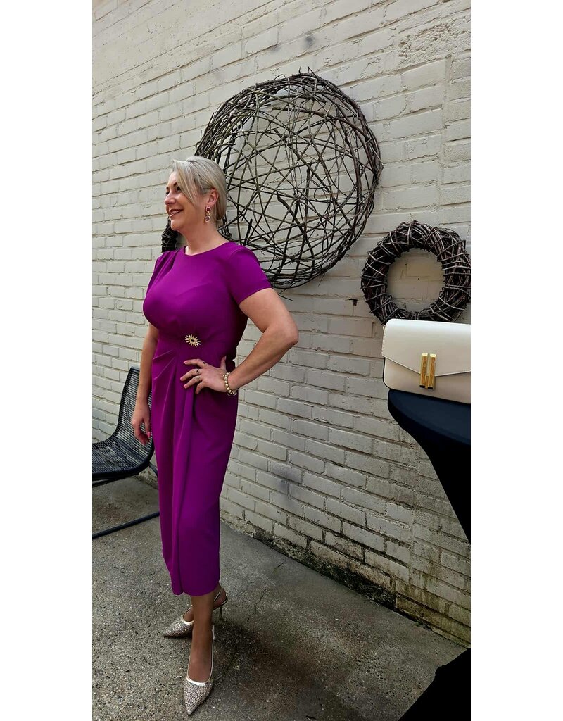 JUST WOMAN BY MATTEO OTRANTO B514 DRESS MAGENTA
