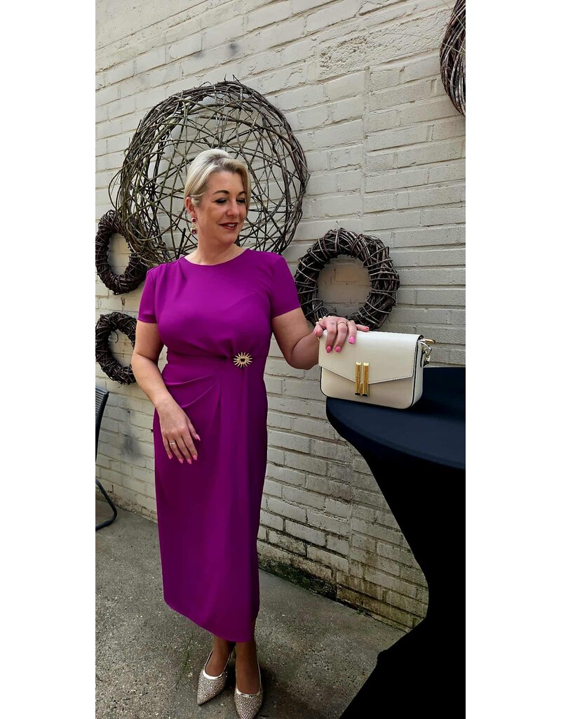 JUST WOMAN BY MATTEO OTRANTO B514 DRESS MAGENTA