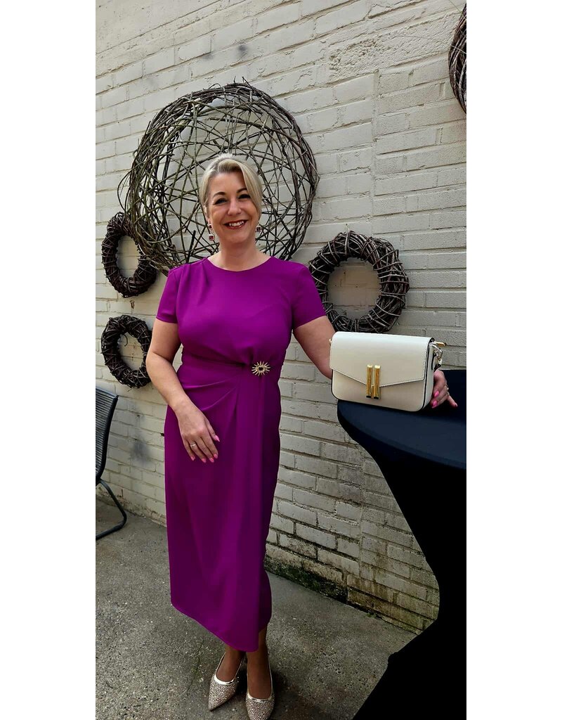 JUST WOMAN BY MATTEO OTRANTO B514 DRESS MAGENTA