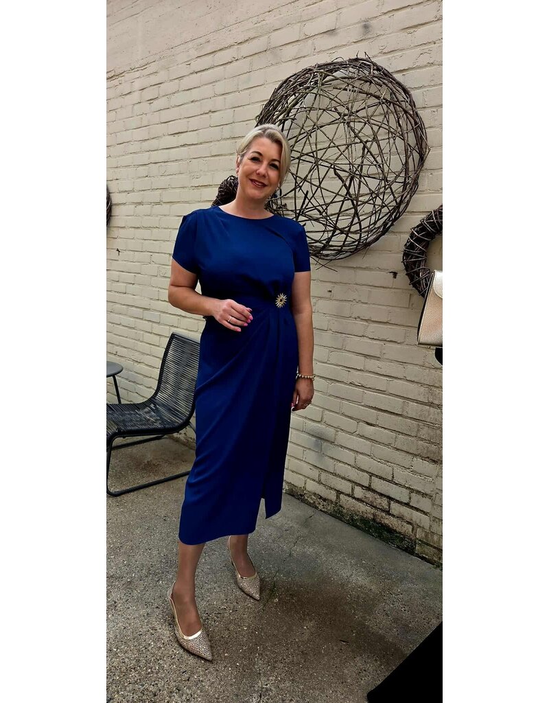 JUST WOMAN BY MATTEO OTRANTO B514 DRESS BLUE