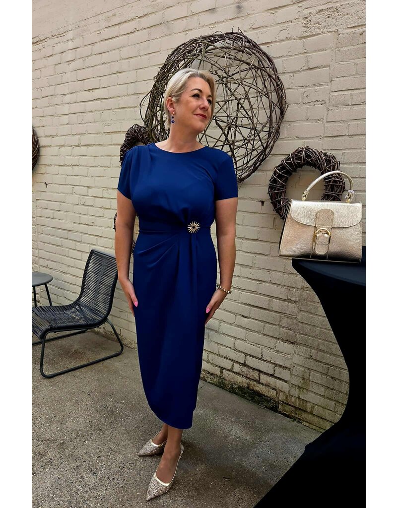 JUST WOMAN BY MATTEO OTRANTO B514 DRESS BLUE