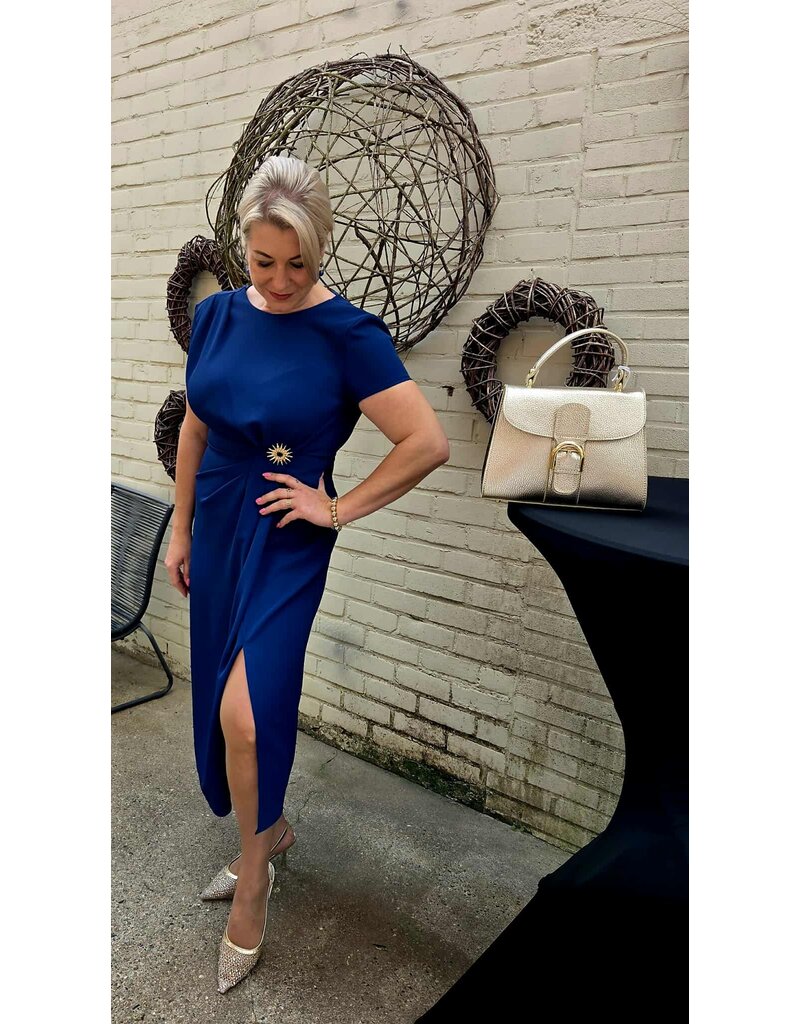 JUST WOMAN BY MATTEO OTRANTO B514 DRESS BLUE