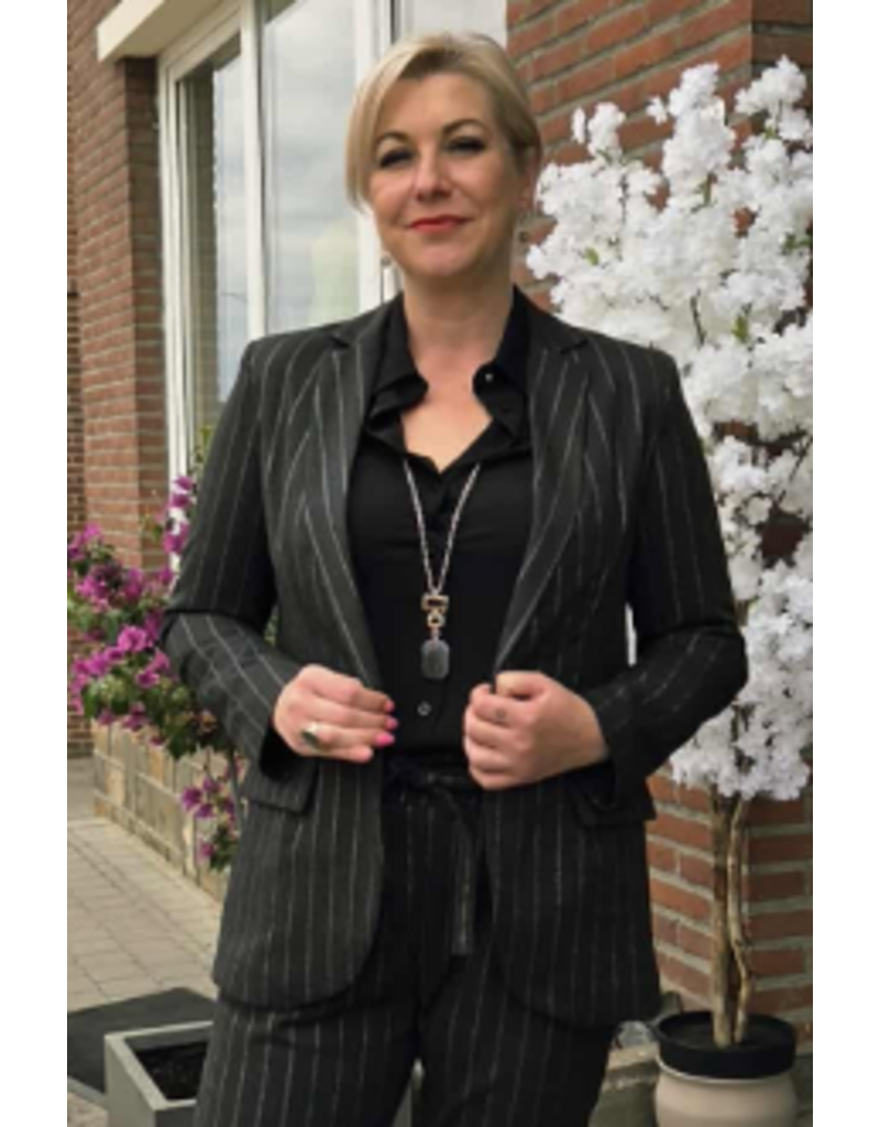 Mondieux Madame MONDIEUX MADAME BLAZER ZWART STREEP