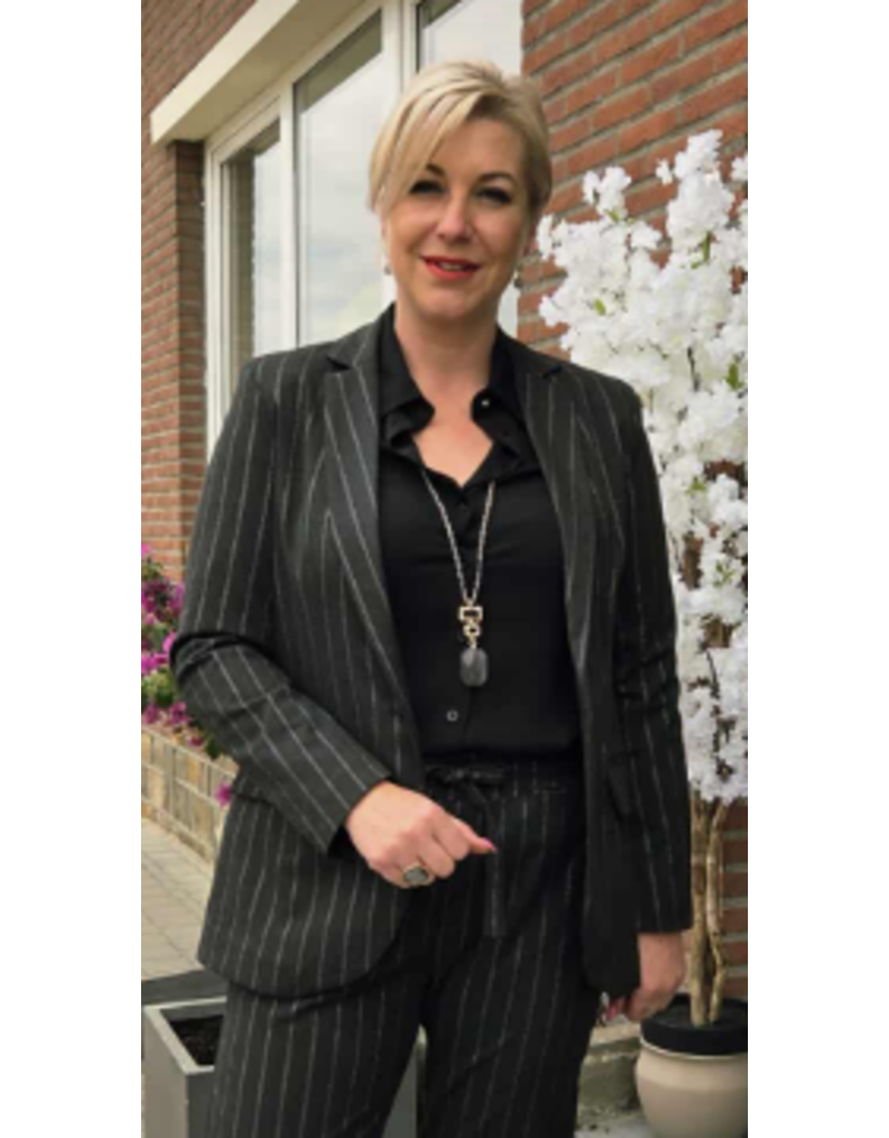 Mondieux Madame MONDIEUX MADAME BLAZER ZWART STREEP