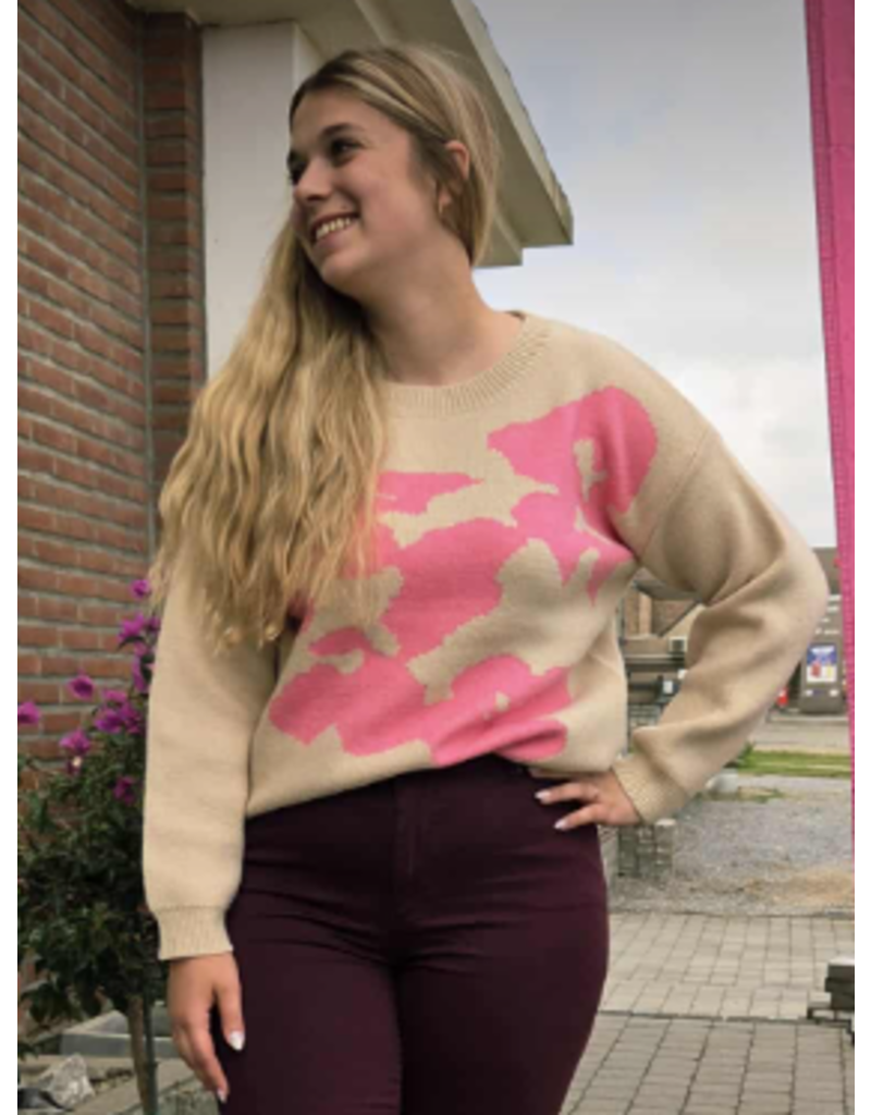 MDM 3.50.210.16-SWEATER-BEIGE/PINK