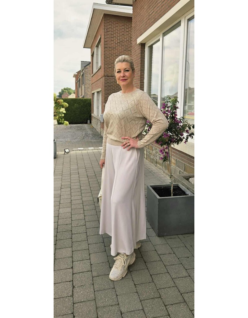 YES-ZEE 01P356-PANTAGONNA PINCES-BEIGE ROSATO