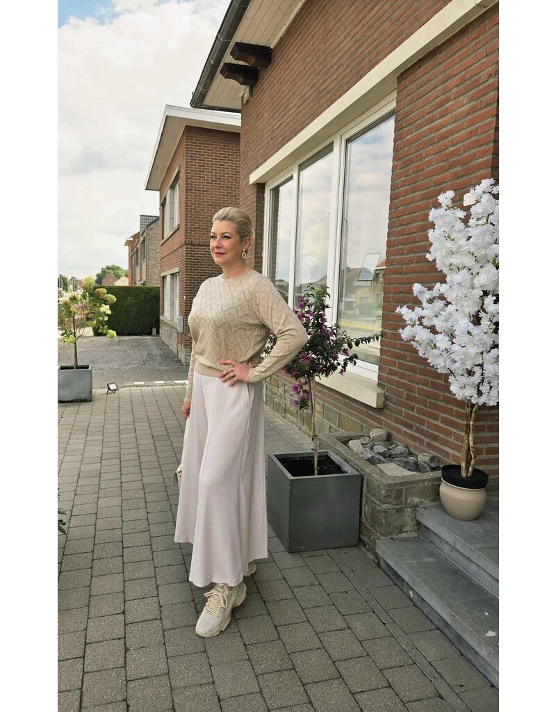 YES-ZEE 01P356-PANTAGONNA PINCES-BEIGE ROSATO