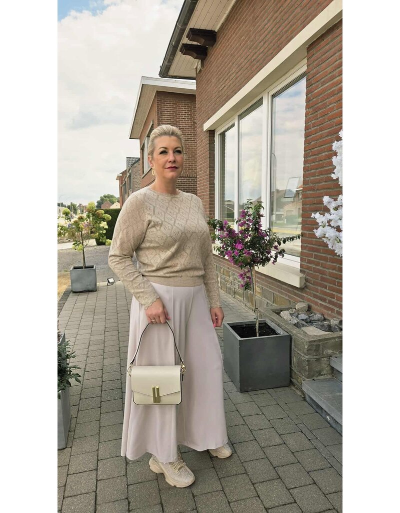 YES-ZEE 01P356-PANTAGONNA PINCES-BEIGE ROSATO