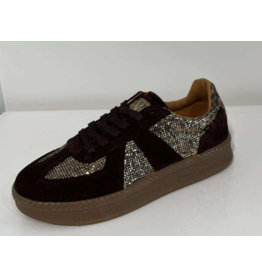 STEVE MADDEN 11004942-ELINAH-SUEDE/GOLD GLITTER