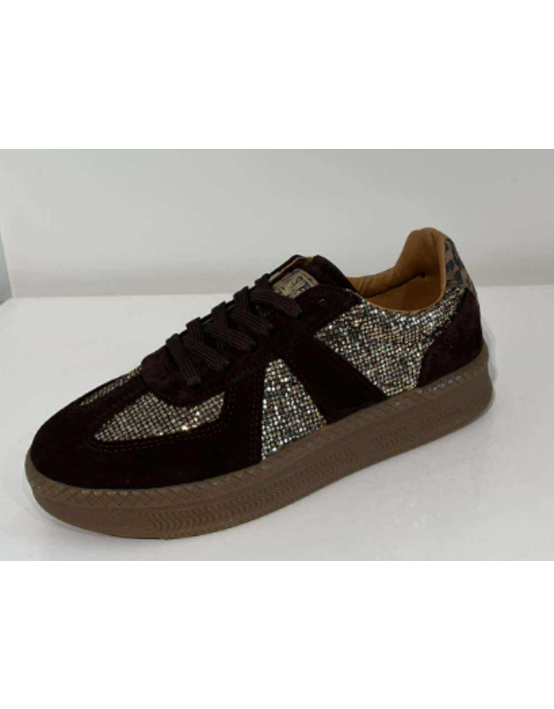 STEVE MADDEN 11004942-ELINAH-SUEDE/GOLD GLITTER