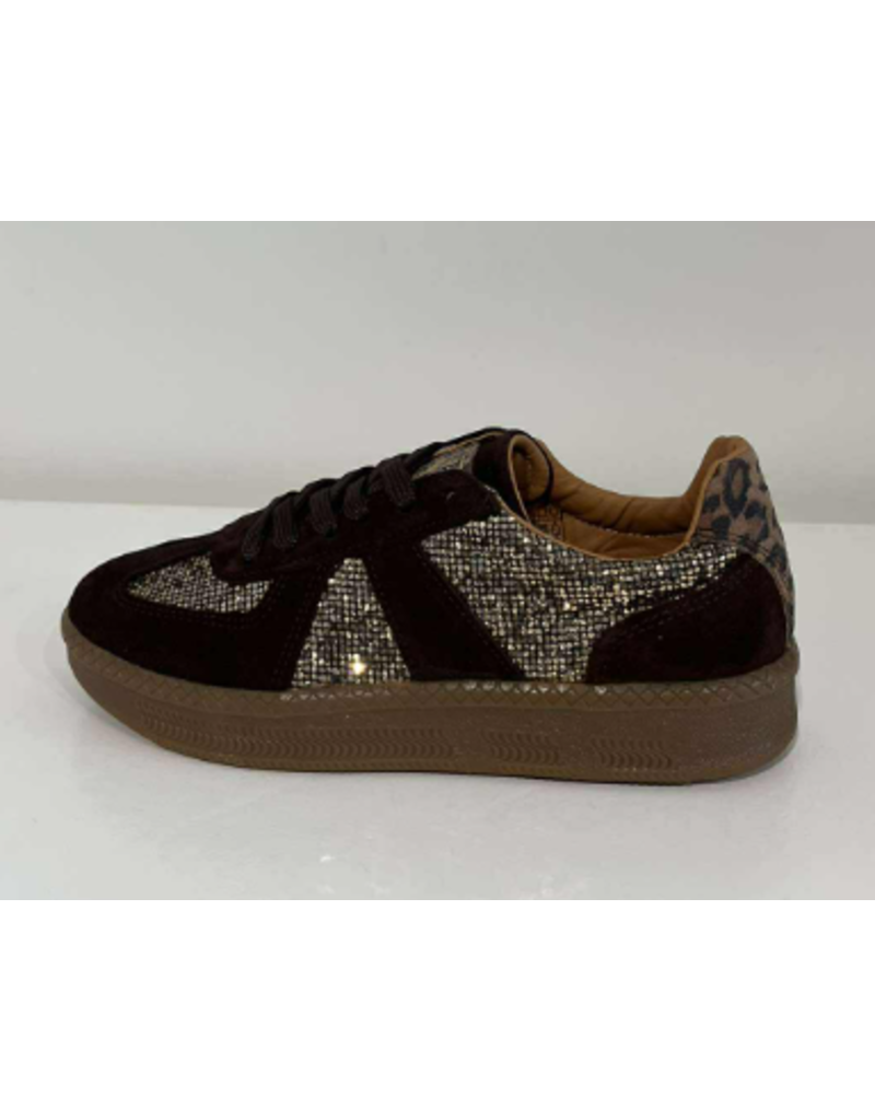 STEVE MADDEN 11004942-ELINAH-SUEDE/GOLD GLITTER