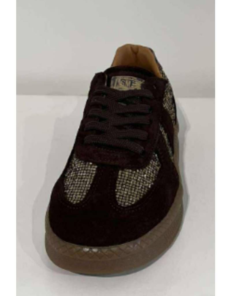 STEVE MADDEN 11004942-ELINAH-SUEDE/GOLD GLITTER