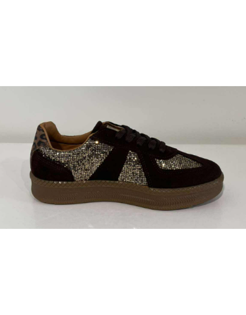 STEVE MADDEN 11004942-ELINAH-SUEDE/GOLD GLITTER
