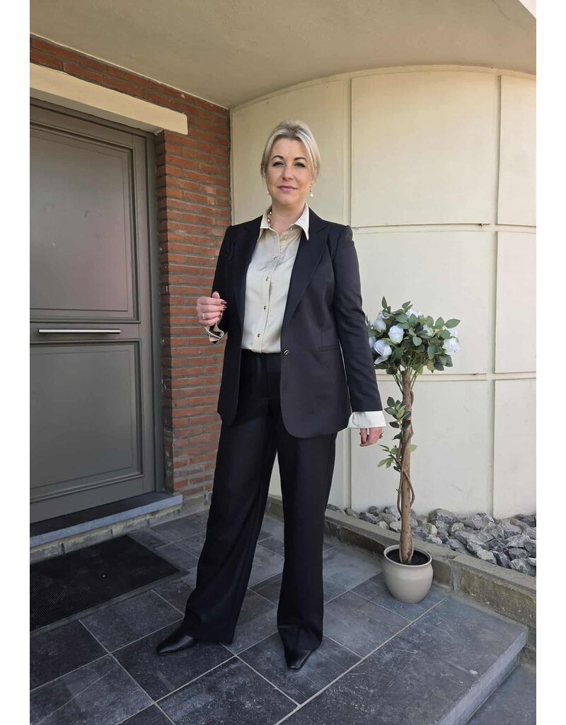 YES-ZEE 01P399-PANTALONE DIETRO-NERO
