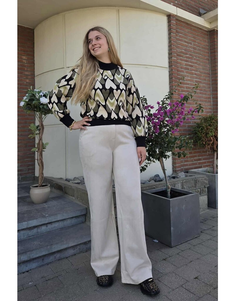 Smashed Lemon 25533-PULL-HEART KAKI