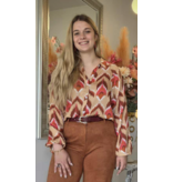 Smashed Lemon 25571-BLOUSE-MULTI RED