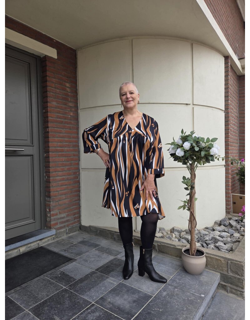 POMME ROUGE PARIS TUNIEKJURK MET BRUINE PRINT C6609