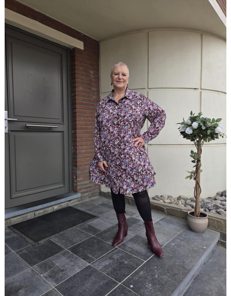 POMME ROUGE PARIS OVERHEMDJURK MET PRINT CC6516 VIOLET