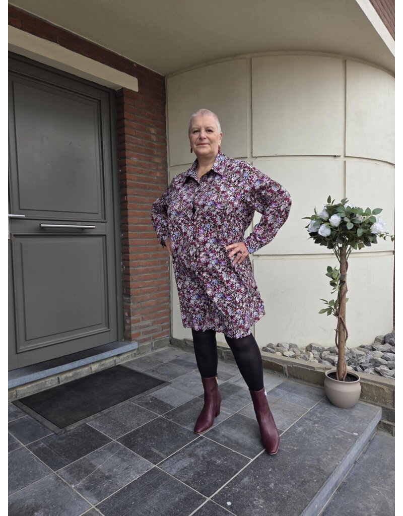POMME ROUGE PARIS OVERHEMDJURK MET PRINT CC6516 VIOLET