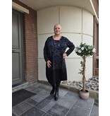 POMME ROUGE PARIS BLAUWE JURK MET PRINT C6591 BLEU