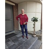 POMME ROUGE PARIS RODE BLOUSE MET GESTRUCTUREERDE PRINT C6239