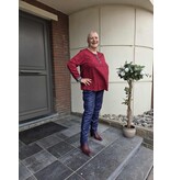 POMME ROUGE PARIS BLAUWE IMITATIELEREN BROEK B305 BLEU