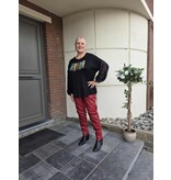 POMME ROUGE PARIS RODE IMITATIELEREN BROEK B305 ROUGE